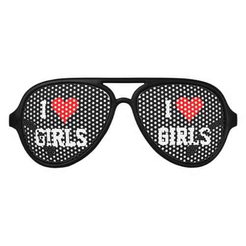 I heart girls party shades  Fun custom sunglasses