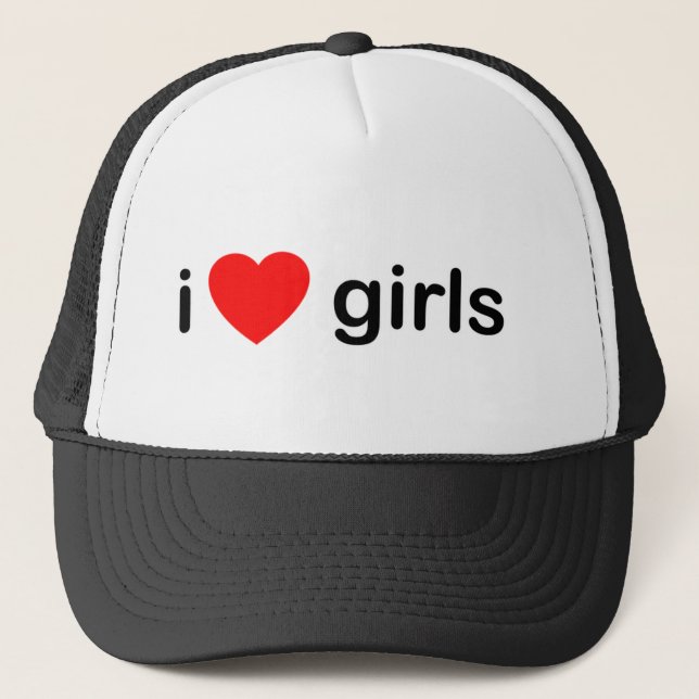 I Heart Girls Trucker Hat (Front)