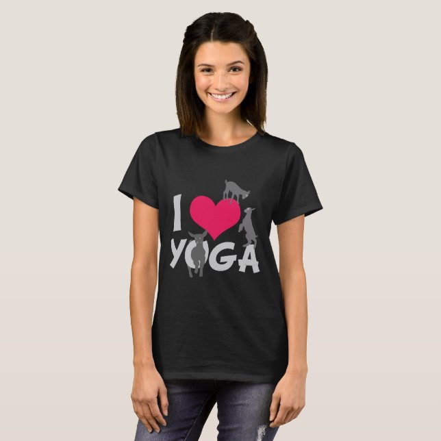 I HEART GOAT YOGA | GetYerGoat™ T-Shirt (Front Full)
