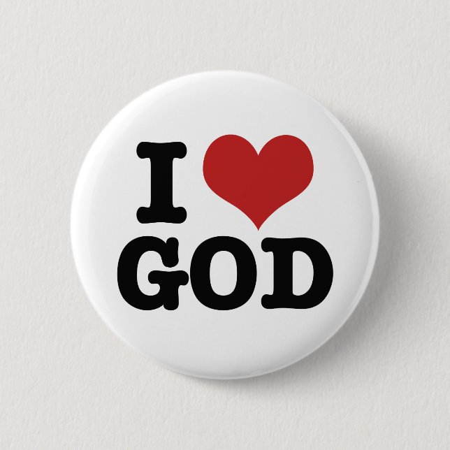I Heart God Button (Front)