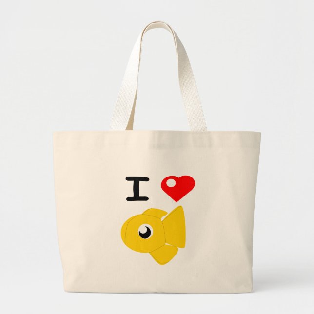 I Heart Goldfish Plushies Tote (Front)