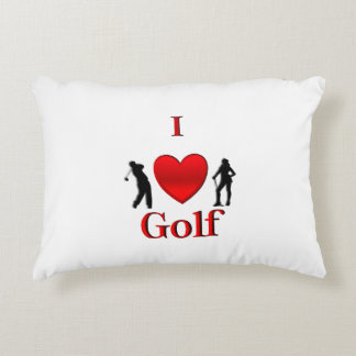 I Heart Golf Accent Pillow