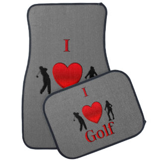 I Heart Golf Car Mat