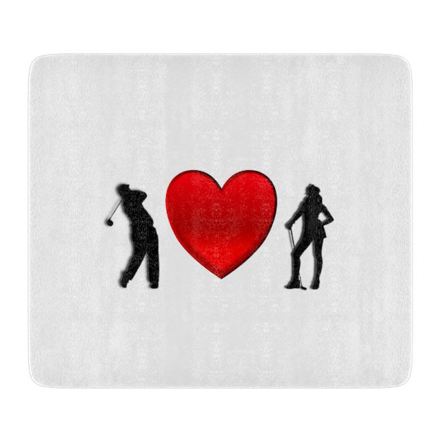 I Heart Golf Cutting Board (Front)
