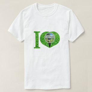 I heart golf green photo frame create your own T-Shirt