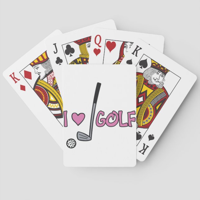 I Heart Golf Poker Cards (Back)