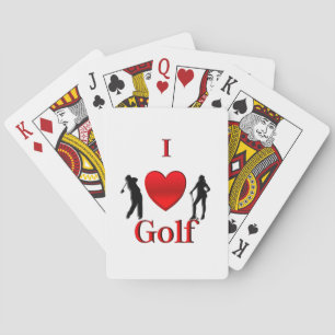 I Heart Golf Poker Cards