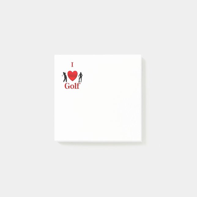 I Heart Golf Sport Post-it Notes (Front)