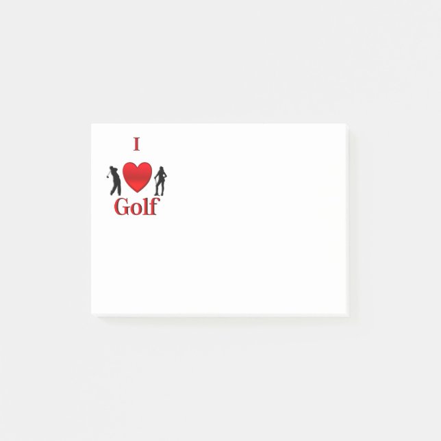 I Heart Golf Sport Post-it Notes (Front)