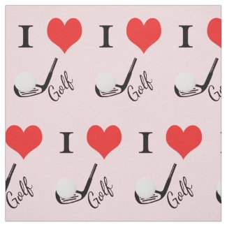 I heart golf -  text in pastel pink