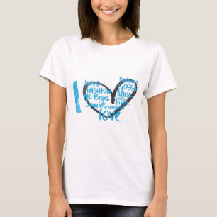 I Heart Graffiti Aqua T-Shirt