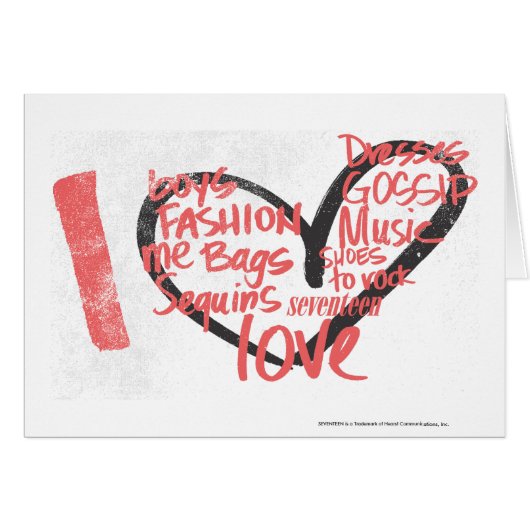 I Heart Graffiti Pink Cards (Front Horizontal)
