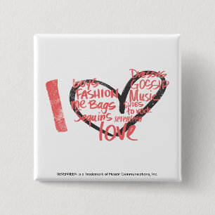 I Heart Graffiti Pink Pinback Button