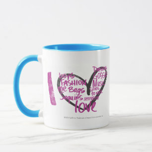I Heart Graffiti Purple Mug