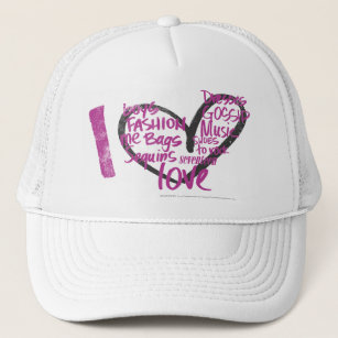 I Heart Graffiti Purple Trucker Hat