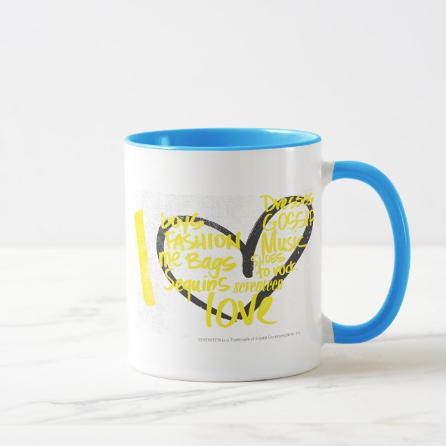 I Heart Graffiti Yellow Mug (Right)