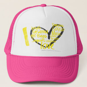I Heart Graffiti Yellow Trucker Hat
