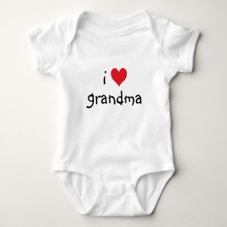 I Heart Grandma Red Heart Baby Bodysuit