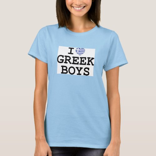I Heart Greek Boys T_Shirt