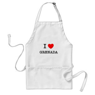 I HEART GRENADA ADULT APRON