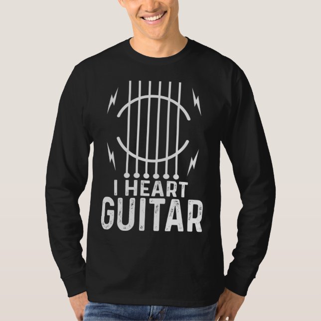 I Heart Guitar   Guitarist T-Shirt (Front)