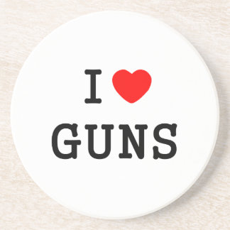 I Heart Guns Coaster