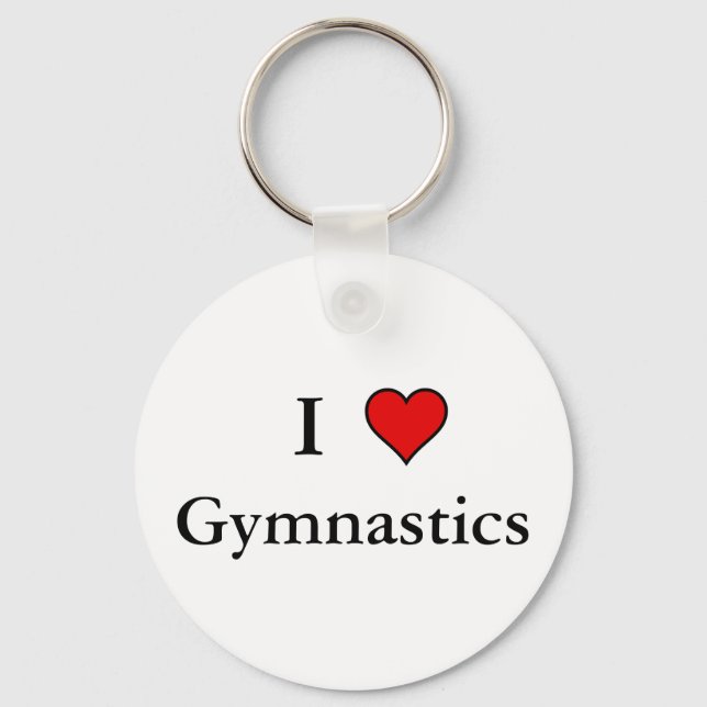 I Heart Gymnastics Keychain (Front)