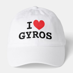 I heart Gyros Greek food lover head cap