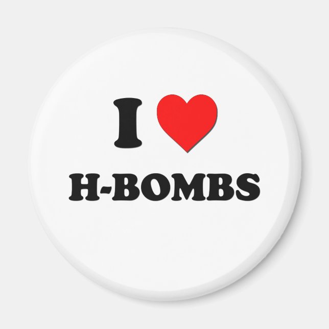 I Heart H-Bombs Magnet (Front)