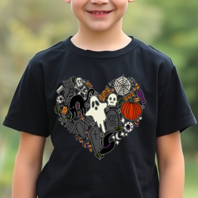 I Heart Halloween Holiday Graphic Casual Costume T-Shirt (Creator Uploaded)