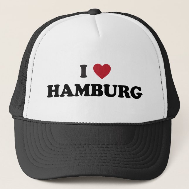 i Heart Hamburg Germany Trucker Hat (Front)