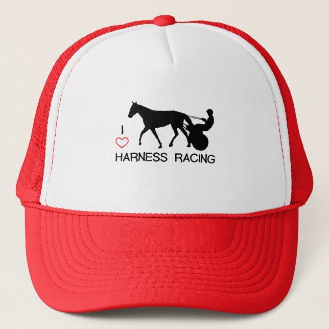I Heart Harness Racing Trucker Hat (Front)