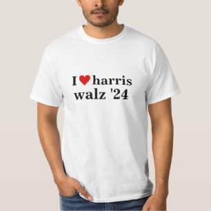 i heart harris walz 2024 election president T-Shirt