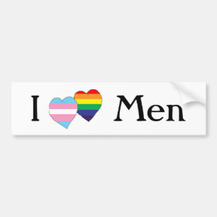 I Heart Heart Men Bumper Sticker