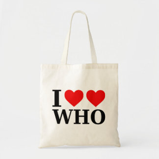 I heart-heart Who / I love Who Tote Bag