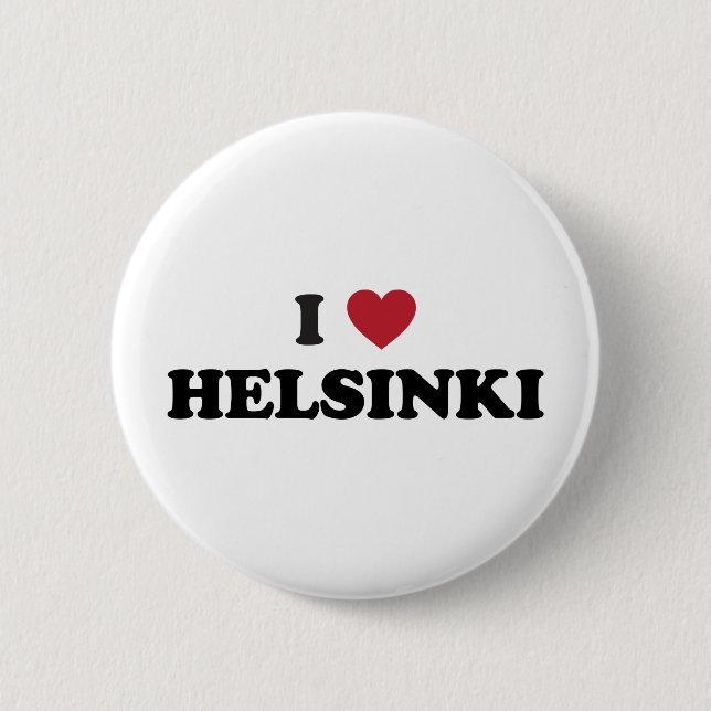 I Heart Helsinki Finland Pinback Button (Front)