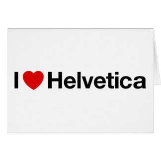 I heart Helvetica Cards