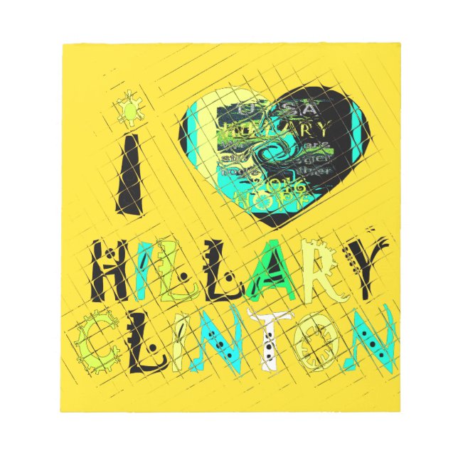 I Heart Hillary Clinton: Graffiti Expression Art Notepad (Front)