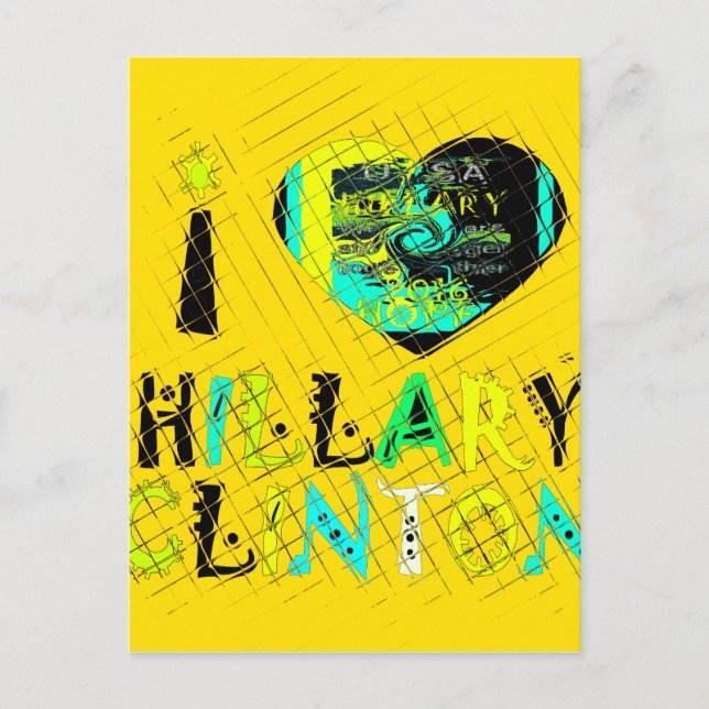 I Heart Hillary Clinton: Graffiti Expression Art Postcard (Front)