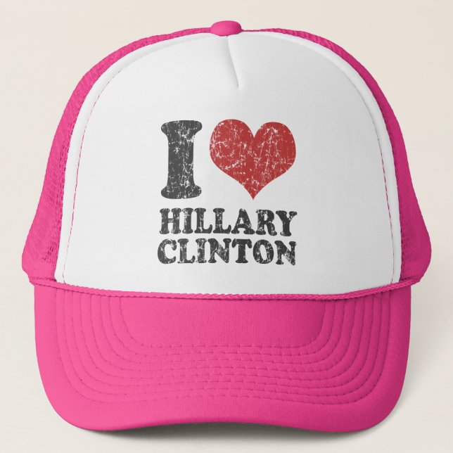 I heart Hillary Clinton Retro Trucker Hat (Front)