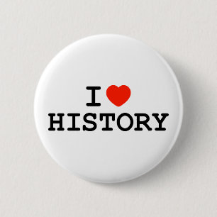I Heart History Pinback Button