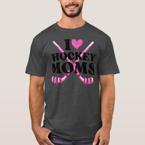 I Heart Hockey Moms White T_Shirt