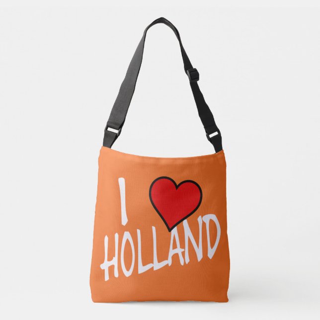 I Heart Holland wt on or cbbcnt Crossbody Bag (Front)