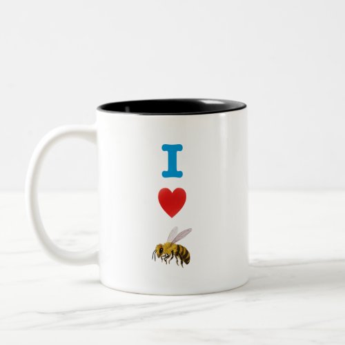 I Heart Honey Bees Two_Tone Coffee Mug