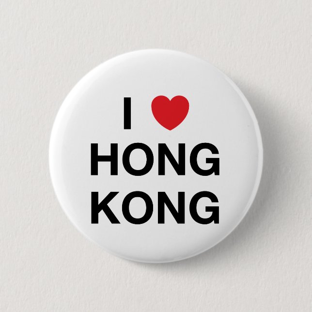 I HEART HONG KONG Badge Pin (Front)