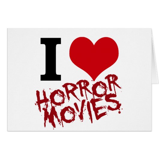 I Heart Horror Movies Cards (Front Horizontal)