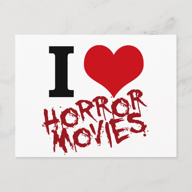 I Heart Horror Movies Postcard (Front)