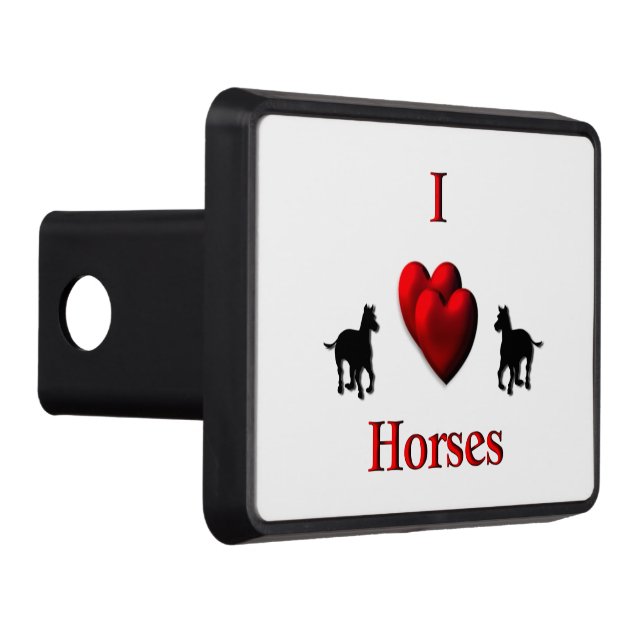 I Heart Horses Design Tow Hitch Cover (Right)
