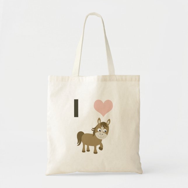 I heart horses tote bag (Front)