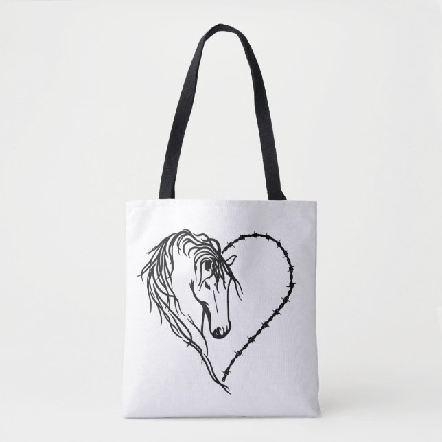 I Heart Horses Tote Bag (Front)